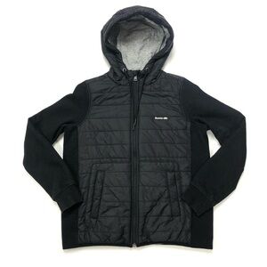 Roots quilted hoodie kanga Women’s jacket with sweatshirt sleeves Medium